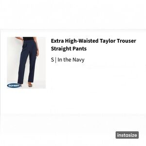 Extra High-Waisted Taylor Trouser Straight
Pants in Navy
